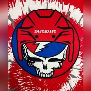 Grateful Dead Detroit Red Wings Hockey Jersey NWOT